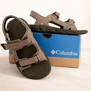 NEW Columbia Kids' Outdoor Sandals - Taupe & Olive Color - size 12 boys sandals